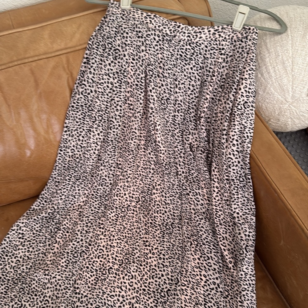 Who What Wear A-Line Leopard Print Skirt